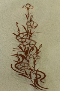 カワラナデシコ　切り絵作家　蓑虫　龍神村